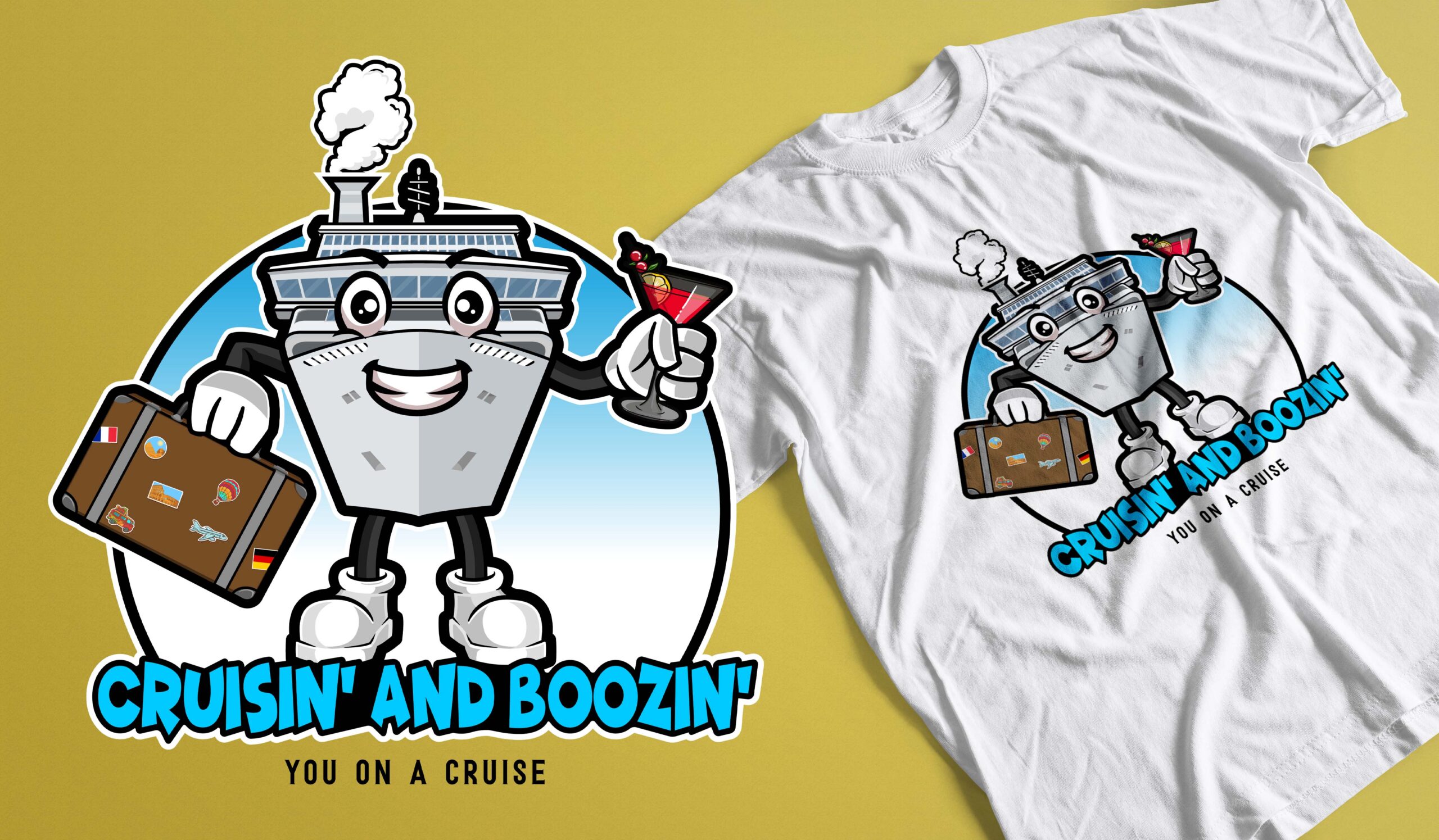 Cruisin and Boozin text added - new mockup